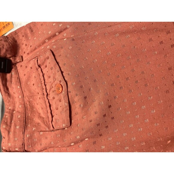 Chicos Pleated and Cuffed Rayon Pants Chico Size 1 Peach Blush - Picture 7 of 8